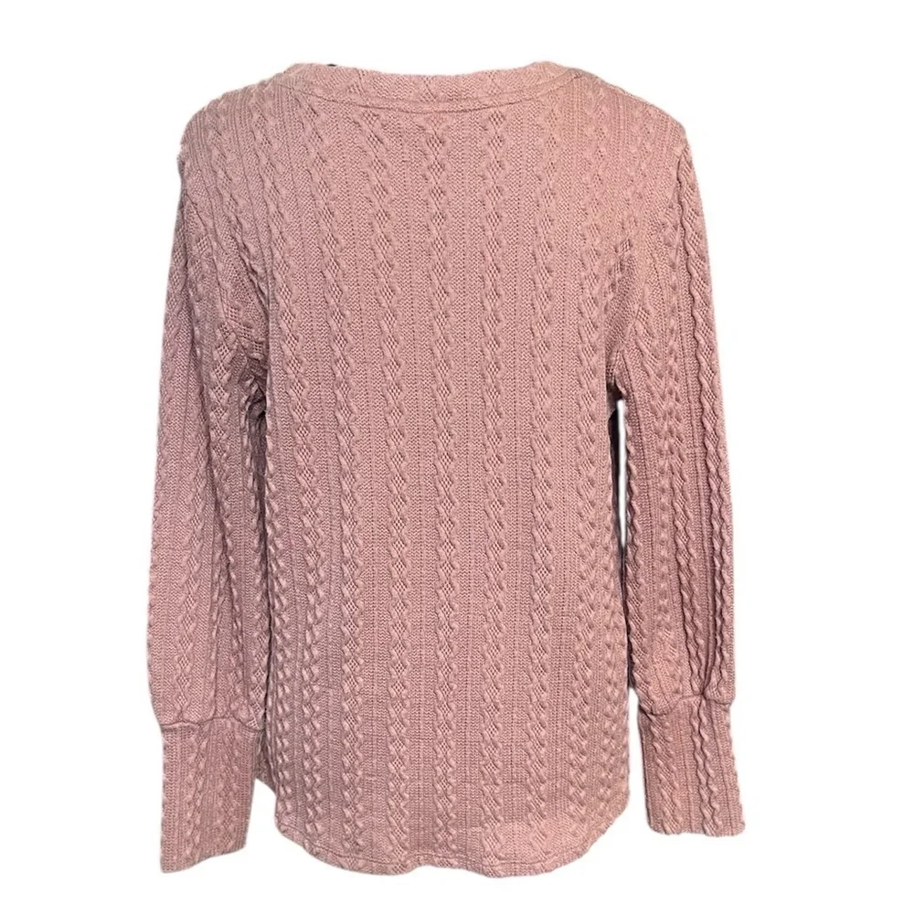 Hayden Textured Cable Knit Sweater Size L